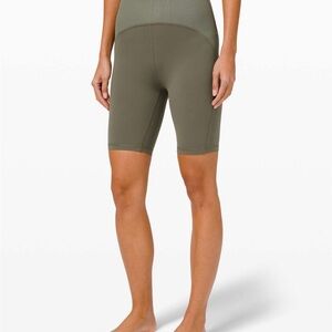 Lululemon Olive Green Super High Rise Short Size 8